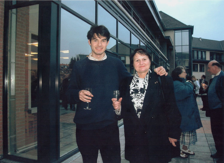 Alin Gherman with his mother Aurelia Gherman, Brussels, 2002