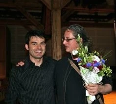 After concert with flowers