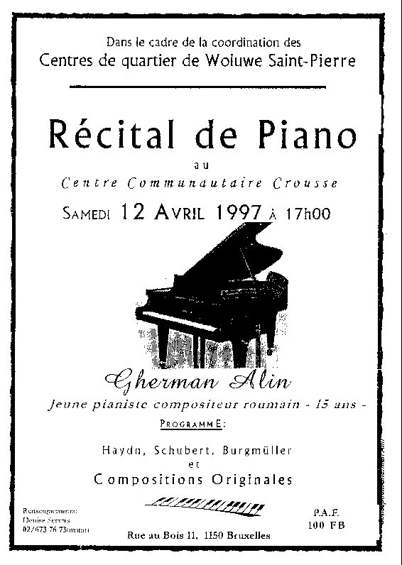 Piano Recital 1997